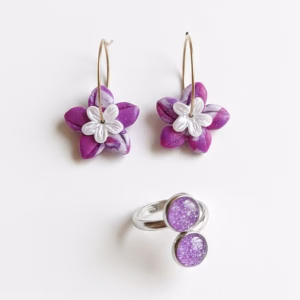 Conjunto Flor de Amatista: Joyería para la Calma